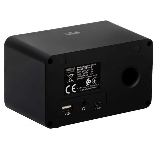 Camry CR 1918 Internet Radio, 2.4 Black