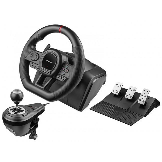 Tracer SimRacer Manual Gearbox 6in1 Black Steering wheel + pedals + shifter Analogue Nintendo Switch, PC, PlayStation 4, Playstation 3, Xbox One, Xbox 360 Tracer SimRacer Manual Gearbox 6in1 Black Steering wheel + pedals + shifter Analogue Nintendo Switch, PC, PlayStation 4, Playstation 3, Xbox One, Xbox 360