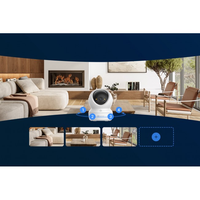 EZVIZ H6c G1 4K Spherical IP security camera Indoor 3840 x 2160 pixels Ceiling/Wall/Desk EZVIZ H6c G1 4K Spherical IP security camera Indoor 3840 x 2160 pixels Ceiling/Wall/Desk