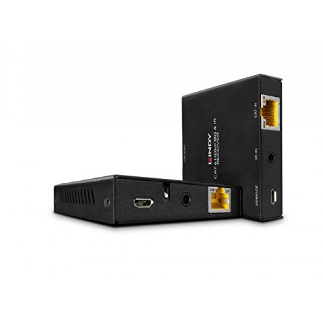Lindy 50m Cat.6 HDMI 4K60 and IR Extender with PoC and Loop Out Lindy 50m Cat.6 HDMI 4K60 and IR Extender with PoC and Loop Out
