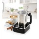 Domo DO717MF milk frother/warmer Automatic Black, Stainless steel