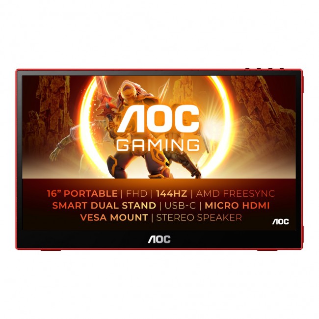 AOC 16G3 portable TV/monitor Portable monitor Black, Red 39.6 cm (15.6 AOC 16G3 portable TV/monitor Portable monitor Black, Red 39.6 cm (15.6