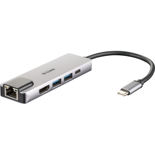 D-Link 5-in-1 USB-C Hub with HDMI/Ethernet and Power Delivery D-Link 5-in-1 USB-C Hub with HDMI/Ethernet and Power Delivery