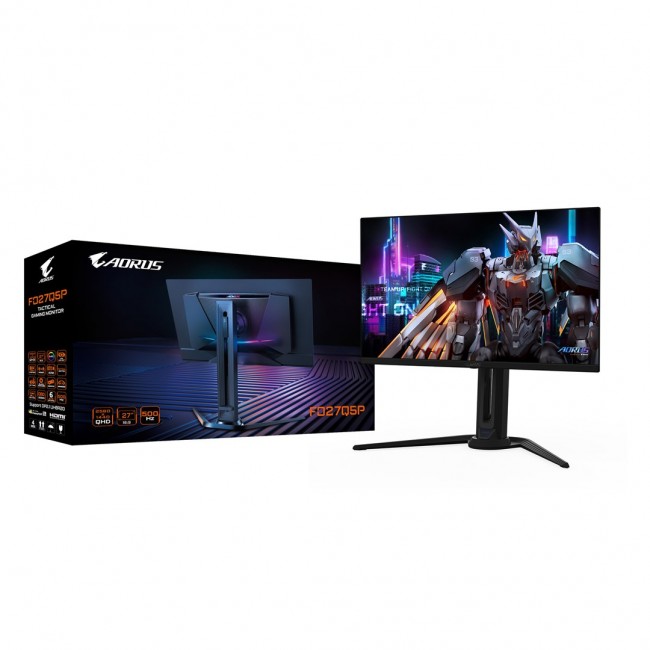 GIGABYTE AORUS FO27Q5P OLED QHD Gaming Monitor - 2560 x 1440, 500Hz, 0.03ms, KVM, 300 cd/m , FreeSync Premium Pro, DisplayHDR True Black 500, DisplayPort 2.1