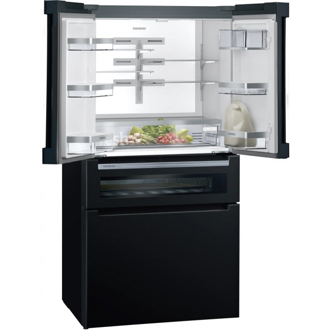Siemens KF96RSBEA side-by-side refrigerator Freestanding 572 L Black