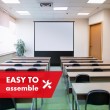 Maclean portable projection screen, compact, floor, 66