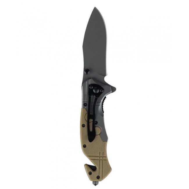 Commander Rescue 101 INC Knife, Black/Tan