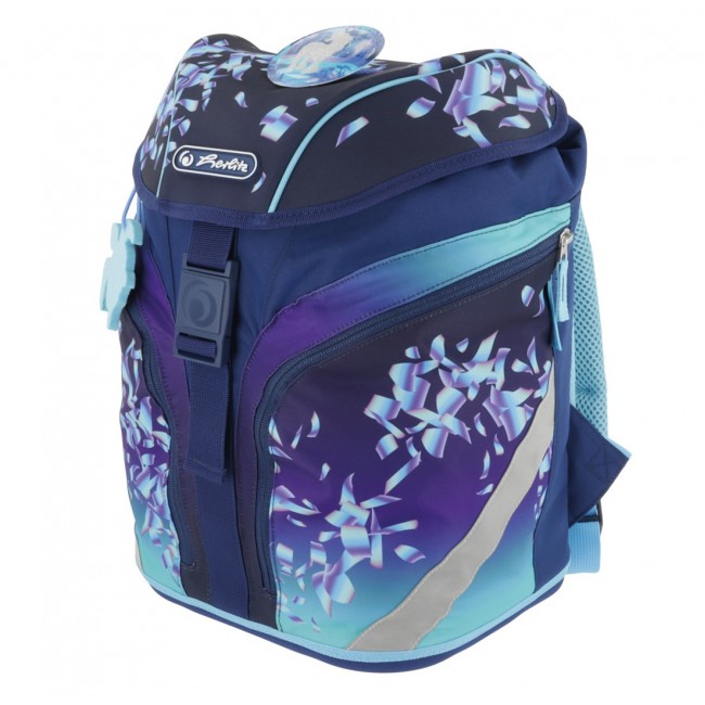 Herlitz SoftLight Plus Greenline Blue Ice school bag set Girl Polyester Blue, Navy