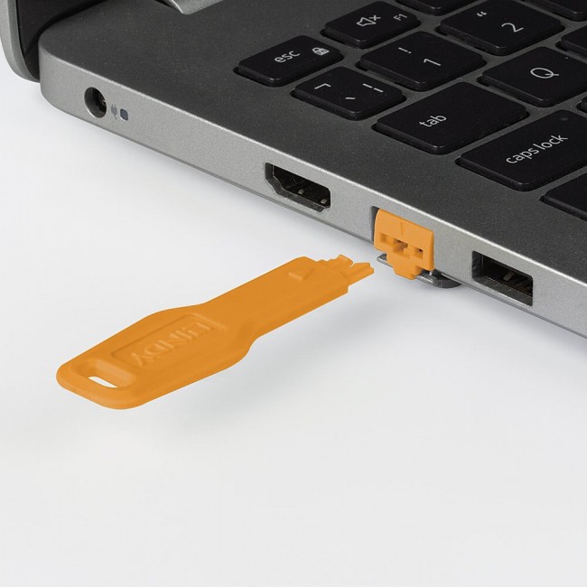 Lindy RJ45 Port Locks Orange, 10x + 1 Key Lindy RJ45 Port Locks Orange, 10x + 1 Key