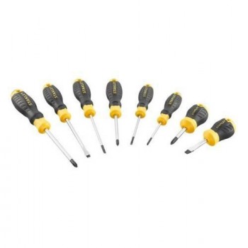 8-piece screwdriver set with chrome and grips