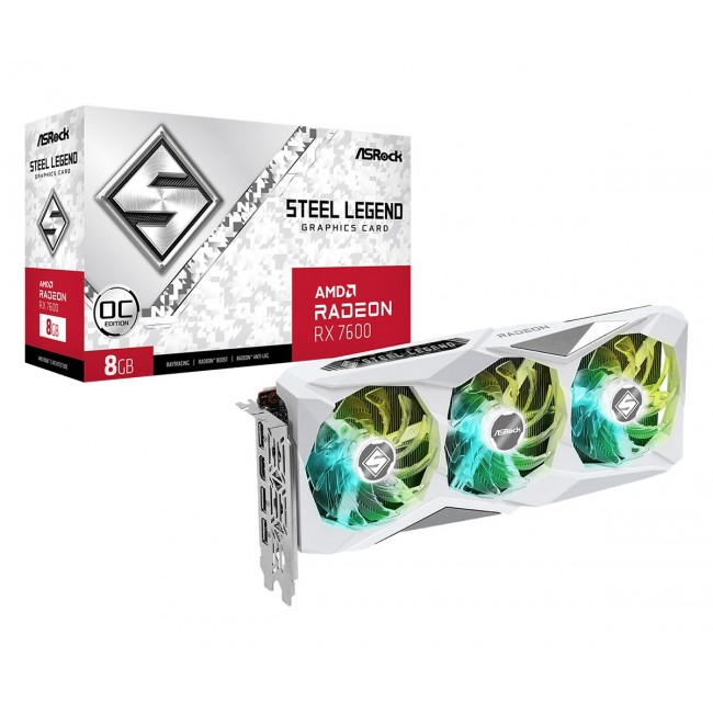 Asrock RX7600 SL 8GO graphics card AMD Radeon RX 7600 8 GB GDDR6 Asrock RX7600 SL 8GO graphics card AMD Radeon RX 7600 8 GB GDDR6