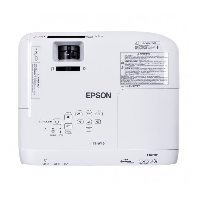Epson EB-W49 data projector Desktop projector 3800 ANSI lumens 3LCD WXGA (1280x800) White