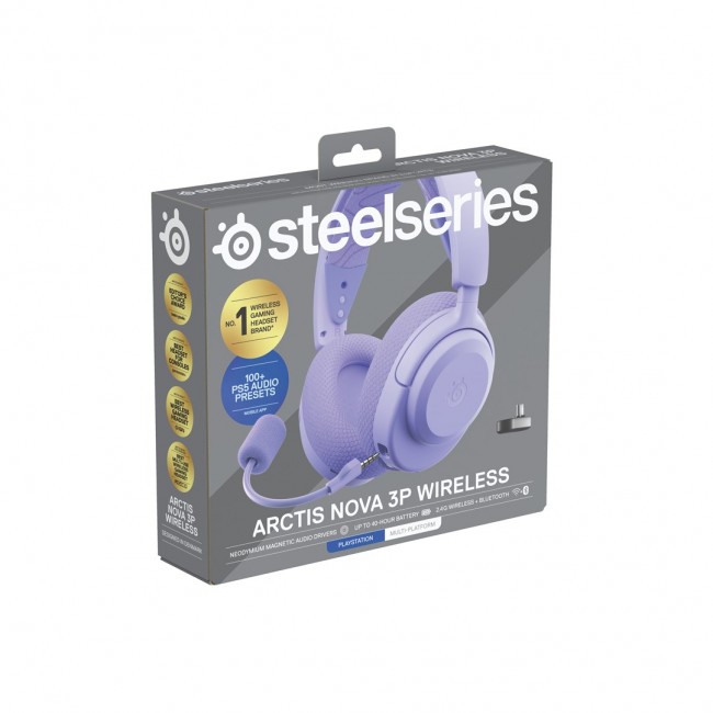 Headset Steelseries Arctis Nova 3P Wireless for Playstation, Levander
