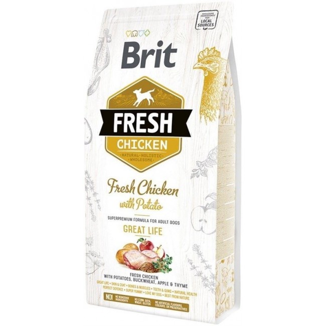 Brit Fresh 12 kg Adult Apple, Buckwheat, Chicken, Potato
