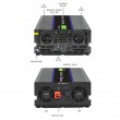 Qoltec Monolith 6000 MS Wave Voltage Converter | 12V to 230V | 3000/6000W | USB