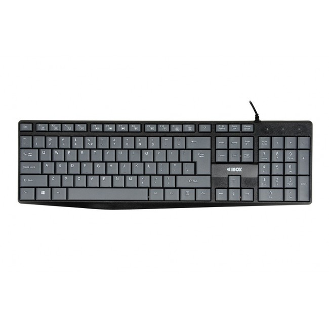 iBox IKC2010G keyboard Home USB QWERTY English Grey, Black