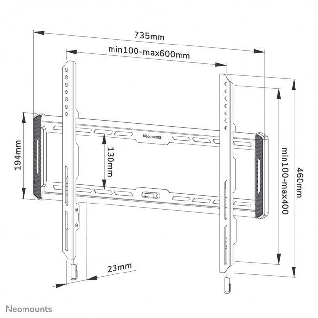 Neomounts WL30-550BL16 TV mount wall 42-86 Neomounts WL30-550BL16 TV mount wall 42-86