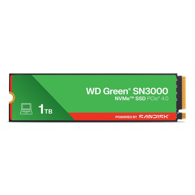 Western Digital Green WD SN3000 NVMe SSD POWERED BY SANDISK 1 TB