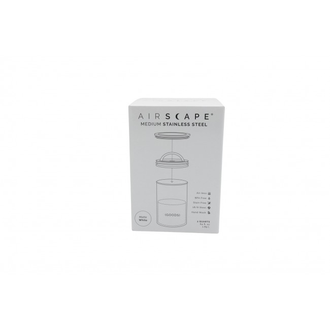Airscape? Edelstahl-Aromabeh?lter mittel, wei? matt
