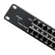 Qoltec 54477 Patch panel RACK| 48V | 24 ports | Passive PoE injector | Black