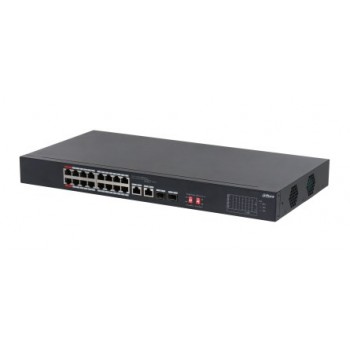 Dahua Technology PoE S3218-16ET-135 network switch Unmanaged L2 Gigabit Ethernet (10/100/1000) Power over Ethernet (PoE) 1U Black