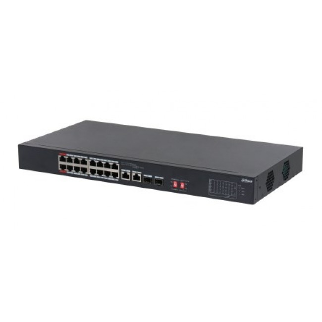 Dahua Technology PoE S3218-16ET-135 network switch Unmanaged L2 Gigabit Ethernet (10/100/1000) Power over Ethernet (PoE) 1U Black