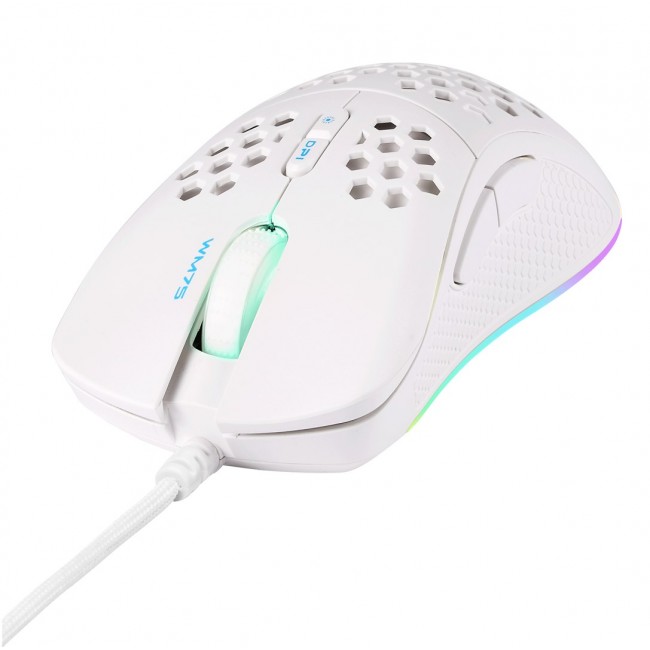 Deltaco Gaming GAM-108-W mouse Right-hand USB Type-A Optical 6400 DPI