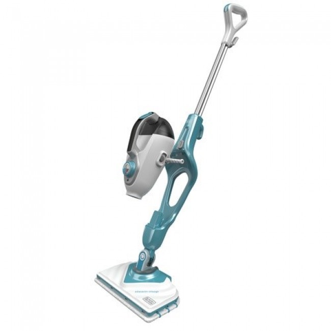 Black & Decker BHSM166DSM steam cleaner Steam mop 0.5 L 1600 W Aqua colour, White