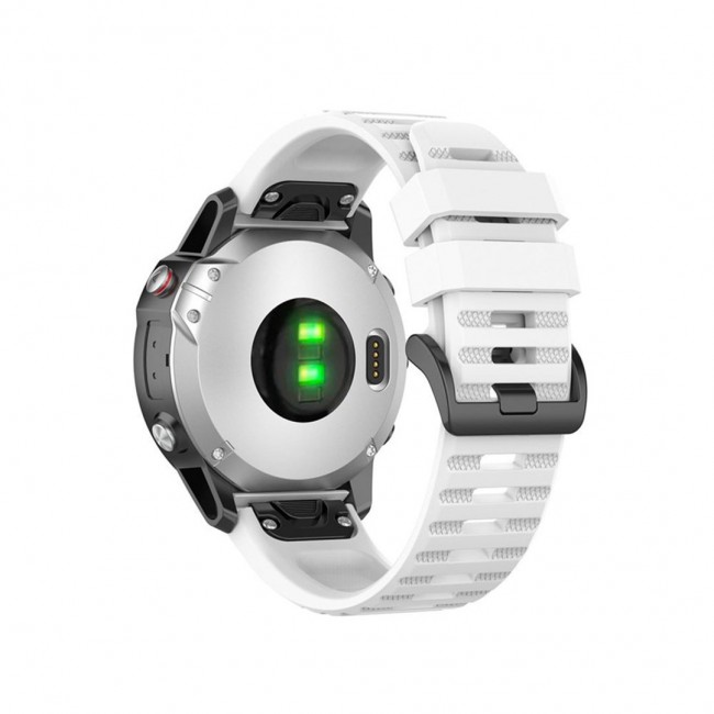 FIXED Silicone Strap for Garmin QuickFit 22mm, white