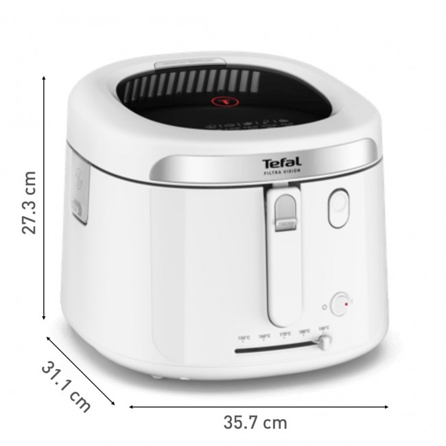Tefal Filtra Vision FF2541E0 fryer Single 2.1 L Stand-alone 1900 W Deep fryer White Tefal Filtra Vision FF2541E0 fryer Single 2.1 L Stand-alone 1900 W Deep fryer White