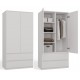 Topeshop SZAFA MALWA B bedroom wardrobe/closet 5 shelves 2 door(s) White