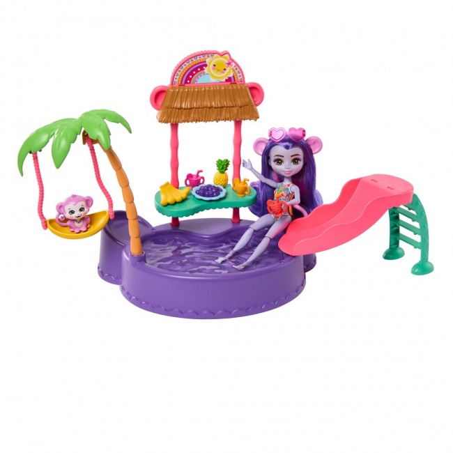 PROMO Enchantimals Tropical Swimming Pool Set + HTW73 MATTEL Monkey Doll PROMO Enchantimals Tropical Swimming Pool Set + HTW73 MATTEL Monkey Doll