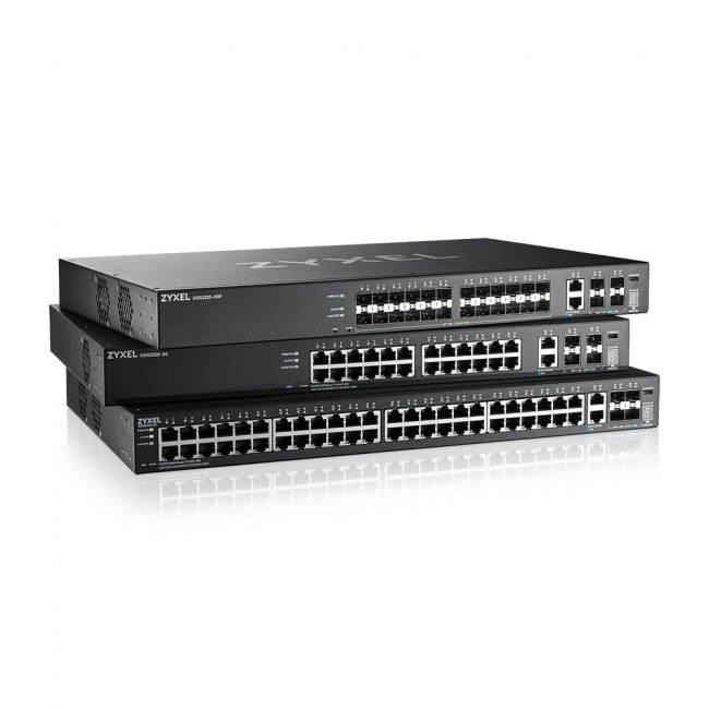Zyxel XGS2220-30HP Managed L3 Gigabit Ethernet (10/100/1000) Power over Ethernet (PoE) Black Zyxel XGS2220-30HP Managed L3 Gigabit Ethernet (10/100/1000) Power over Ethernet (PoE) Black