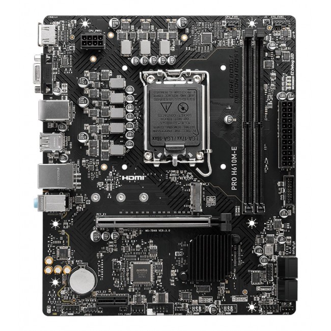 MSI PRO H610M-E motherboard Intel H610 LGA 1700 micro ATX MSI PRO H610M-E motherboard Intel H610 LGA 1700 micro ATX