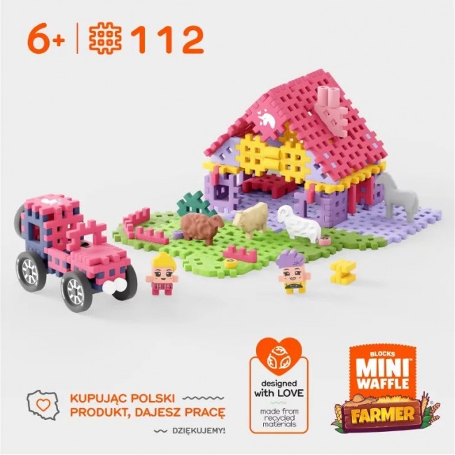 MARIOINEX Mini Waffle Farmer Building Blocks Charming ranch, 112 pieces MARIOINEX Mini Waffle Farmer Building Blocks Charming ranch, 112 pieces