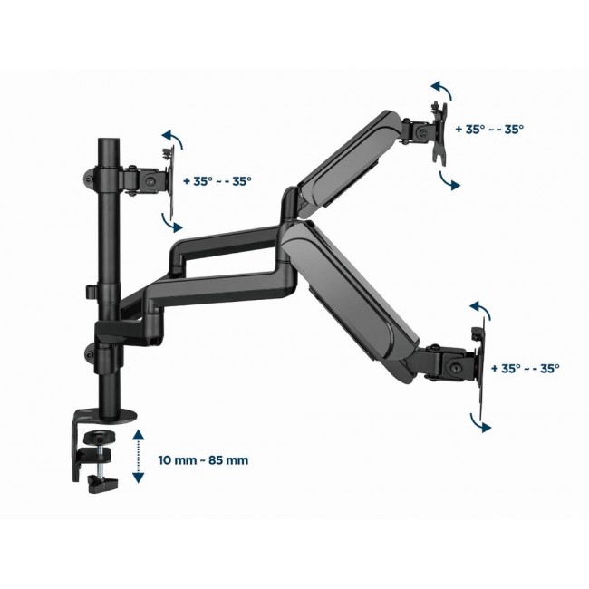 Gembird MA-DA3-01 monitor mount / stand 68.6 cm (27