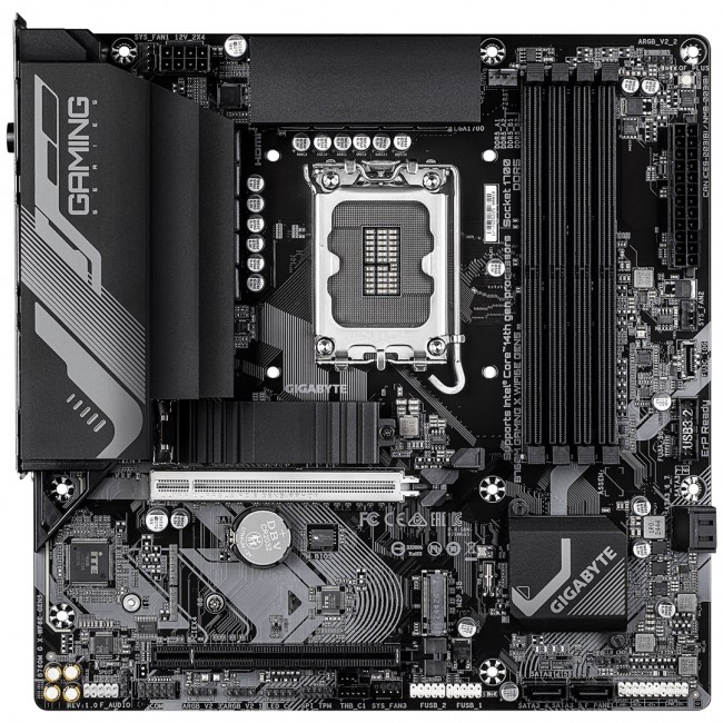 GIGABYTE B760M GAMING X WIFI6E GEN5 Motherboard - Supports 14th Gen. Intel Core CPUs, 8+1+1 phases VRM, up to 5600MHz DDR5, 2xPCIe 4.0 M.2, Wi-Fi 6E, 2.5 GbE LAN, USB 3.2 Gen 1