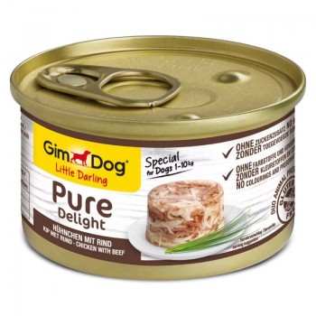GIMDOG Little Darling Pure Delight Chicken with beef - wet dog food - 85g