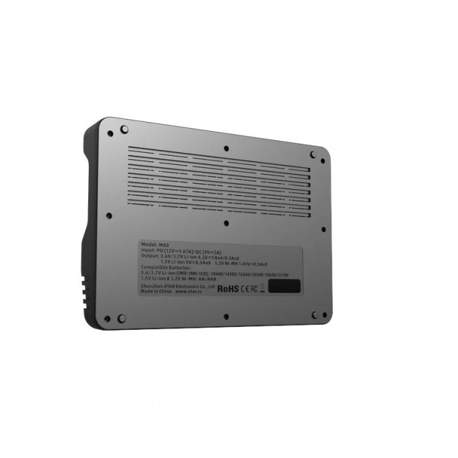 Battery charger Li-ion 3,6V / 3,7V / 1,5V and 1,2V Ni-MH XTAR MX8