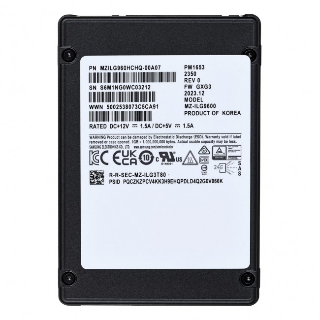 SSD Samsung PM1653 960GB 2.5 SSD Samsung PM1653 960GB 2.5