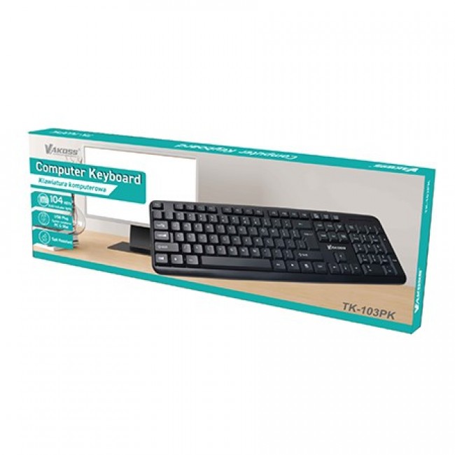 Vakoss TK-103PK keyboard USB Black Vakoss TK-103PK keyboard USB Black