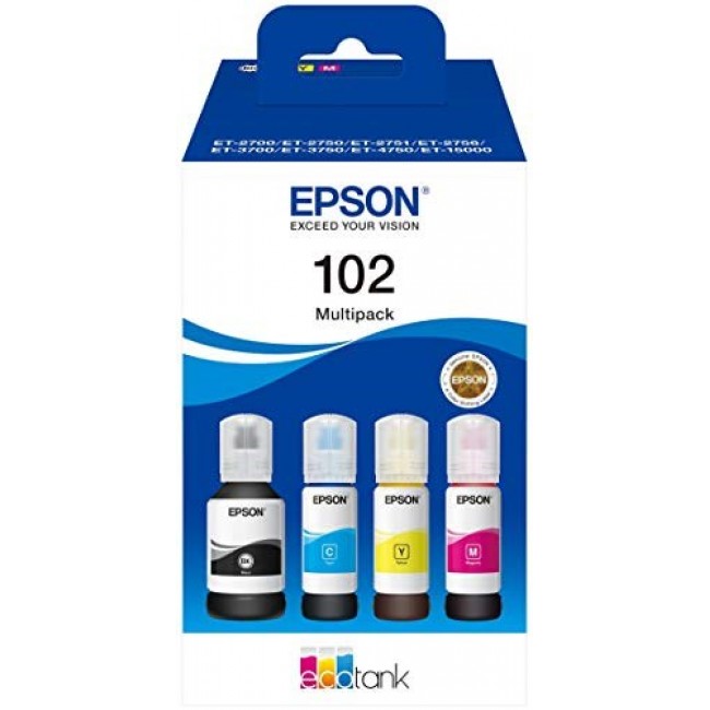 Epson 102 Ink Cartridges - EcoTank - Cyan - Magenta - Yellow - Ink Jet