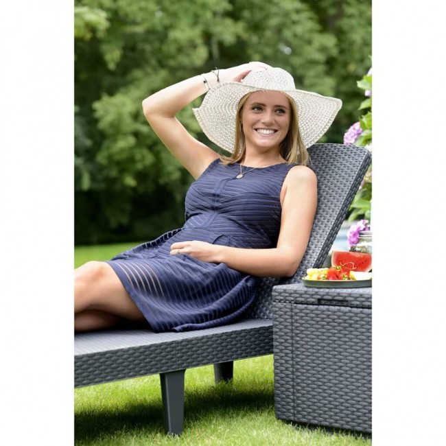 KETER POLY RATTAN LOUNGER JAIPUR GRAPHITE