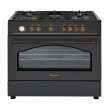 Ravanson Retro KWGE 90AR gas and electric cooker (black)