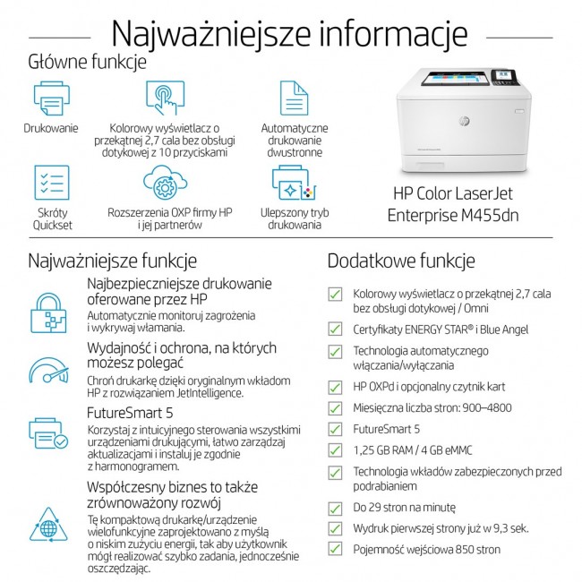 HP Color LaserJet Enterprise M455dn HP Color LaserJet Enterprise M455dn