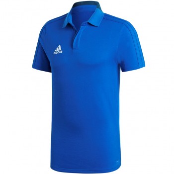 adidas Condivo 18 Cotton Polo T-Shirt blue CF4375 S
