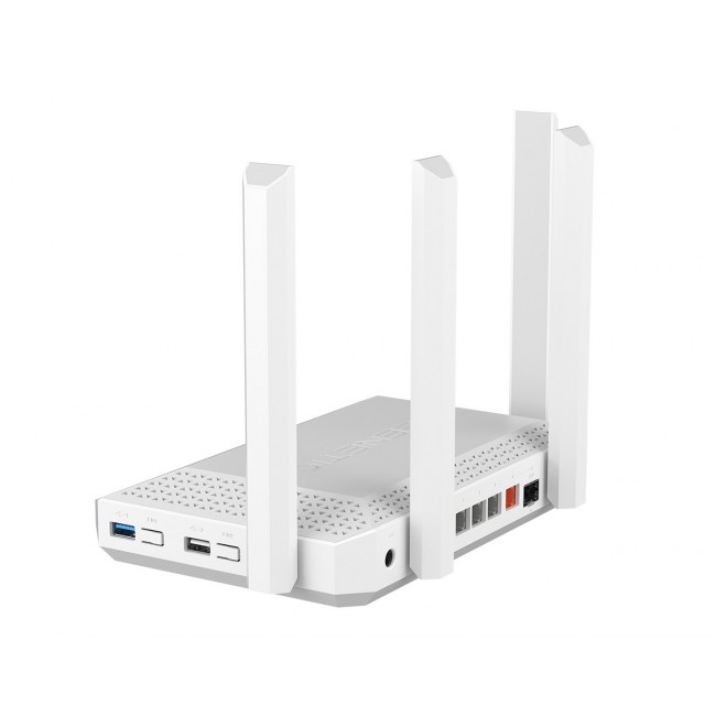 Keenetic Hero AX3000 Mesh Wi-Fi 6 Multi-Gigabit Router with a 4-Port Gigabit and 1-Port 2.5 Gigabit Smart Switch, SFP Combo Port, USB 2.0 and USB 3.0 Ports