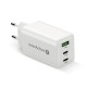 Charger GaN 1 x USB, 2 x USB-C Quick Charge 4+ 65W white Charger GaN 1 x USB, 2 x USB-C Quick Charge 4+ 65W white