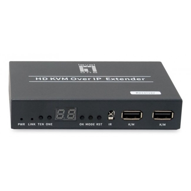 LevelOne HVE-6701R AV extender AV receiver Black