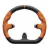 Asetek Closed D Orange Leather Rim Racing wheel